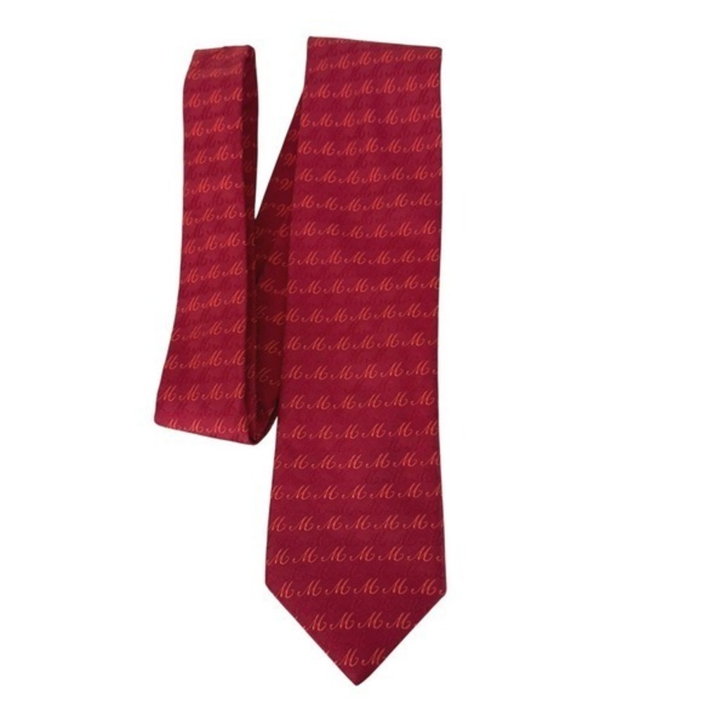 Moschino Silk‎ Tie Red M Monogram
